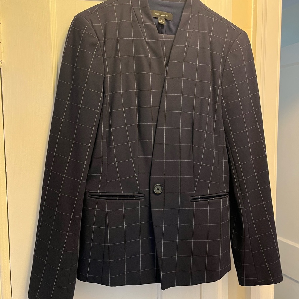 Ann Taylor Dark Blue pinstripe suit